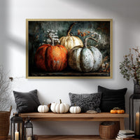 Rustic Pumpkin Print – Moody Halloween Wall Art | Vintage Gothic Painting