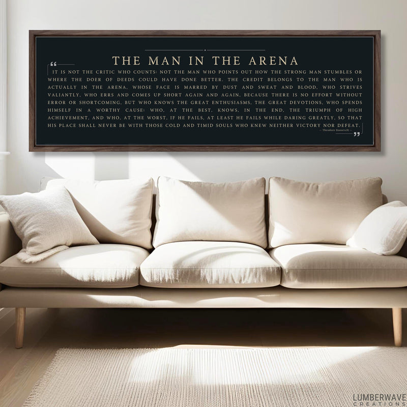 The Man In The Arena Sign