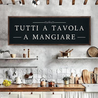Tutti a Tavola a Mangiare Sign