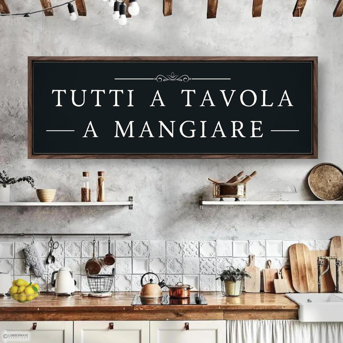Tutti a Tavola a Mangiare Sign