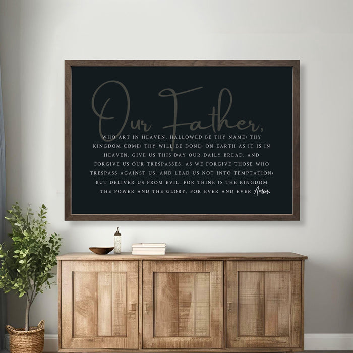 Our Father Prayer Sign