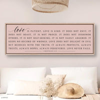 Love Never Fails Sign