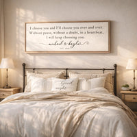 Anniversary Date Sign - Personalized Wall Decor With Love Quote Print - Lumberwave Creations