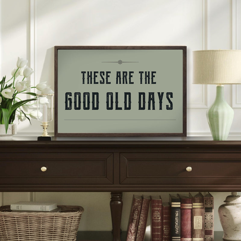 These Are The Good Old Days Sign