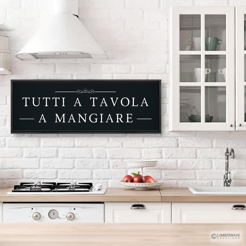Tutti A Tavola A Mangiare Sign
