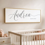 Baby Name Sign - Personalized Nursery Name Sign Above Crib Print | Custom Baby Gift - Lumberwave Creations
