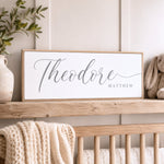 Baby Name Sign - Personalized Nursery Name Sign Above Crib Print | Custom Baby Gift - Lumberwave Creations