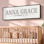 Baby Name Sign – Personalized Nursery Wall Decor | Custom Crib Name Sign Gift - Lumberwave Creations