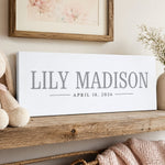 Baby Name Sign – Personalized Nursery Wall Decor | Custom Crib Name Sign Gift - Lumberwave Creations