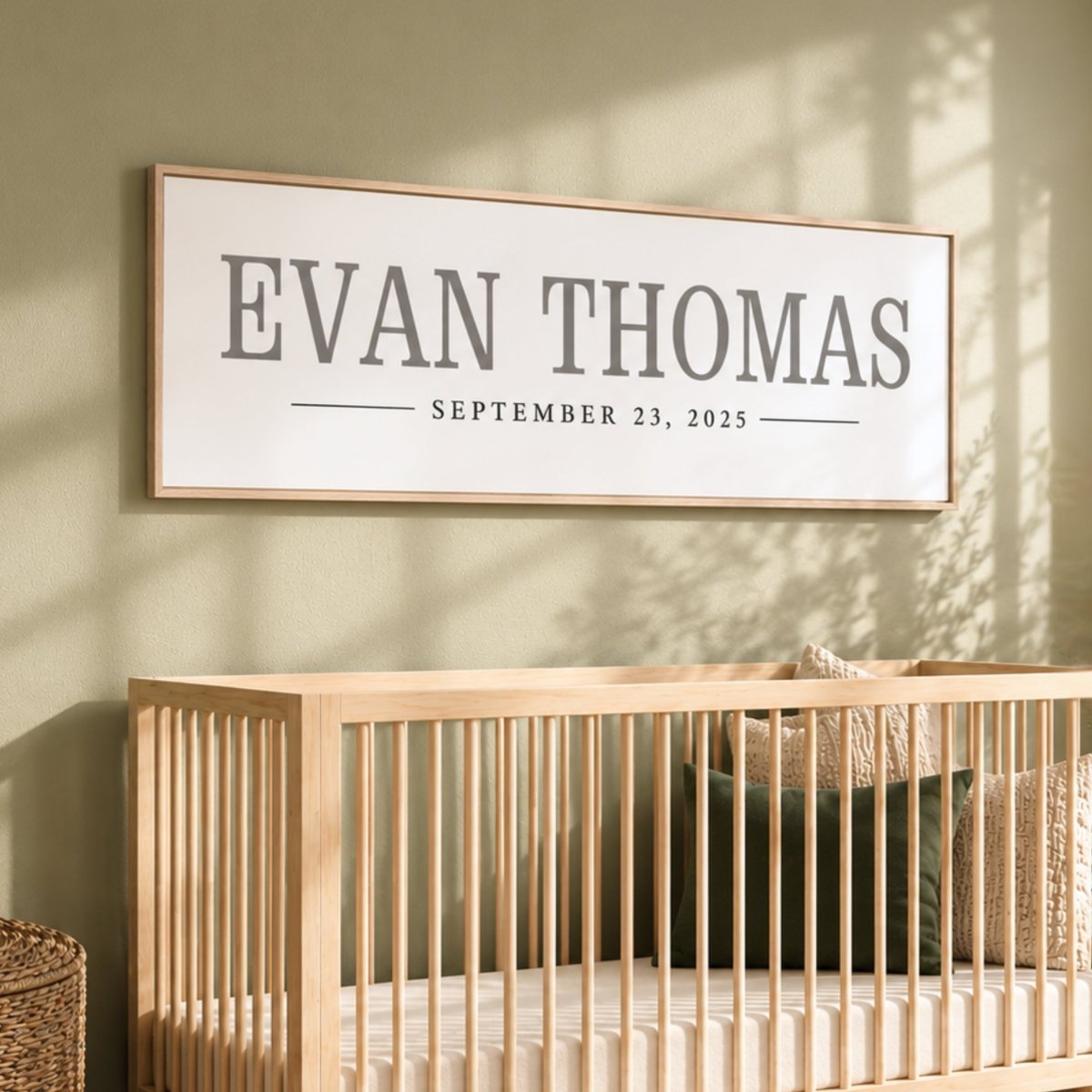 Baby Name Sign – Personalized Nursery Wall Decor | Custom Crib Name Sign Gift - Lumberwave Creations