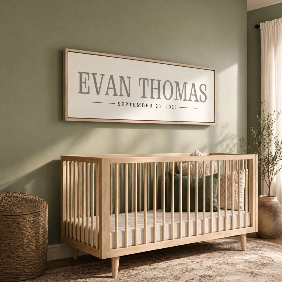 Baby Name Sign – Personalized Nursery Wall Decor | Custom Crib Name Sign Gift - Lumberwave Creations