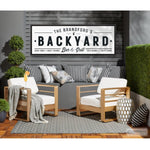 Backyard Bar Sign - Personalized Patio Wall Decor | Custom Grill Sign Wood Framed - Lumberwave Creations