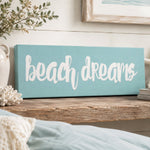 Beach Dreams Sign - Coastal Wall Decor | Nautical Ocean Print for Bedroom - Lumberwave Creations