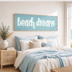 Beach Dreams Sign - Coastal Wall Decor | Nautical Ocean Print for Bedroom - Lumberwave Creations