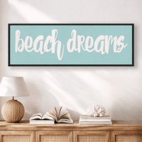 Beach Dreams Sign - Coastal Wall Decor | Nautical Ocean Print for Bedroom - Lumberwave Creations