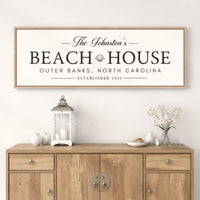 Beach House Sign - Personalized Coastal Wall Decor & Custom Beach Name Sign - Lumberwave Creations