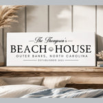 Beach House Sign - Personalized Coastal Wall Decor & Custom Beach Name Sign - Lumberwave Creations