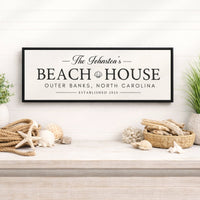 Beach House Sign - Personalized Coastal Wall Decor & Custom Beach Name Sign - Lumberwave Creations