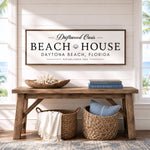 Beach House Sign - Personalized Coastal Wall Decor & Custom Beach Name Sign - Lumberwave Creations