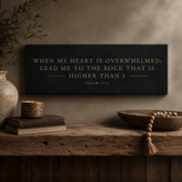Bible Verse Wall Decor Featuring Psalm 61:2 | Faith Home Decor | Christian Scripture Sign & Art - Lumberwave Creations