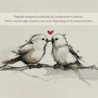 Birds On A Branch Print – Minimalist Bird Art With Heart And Bird Design - Lumberwave Creations
