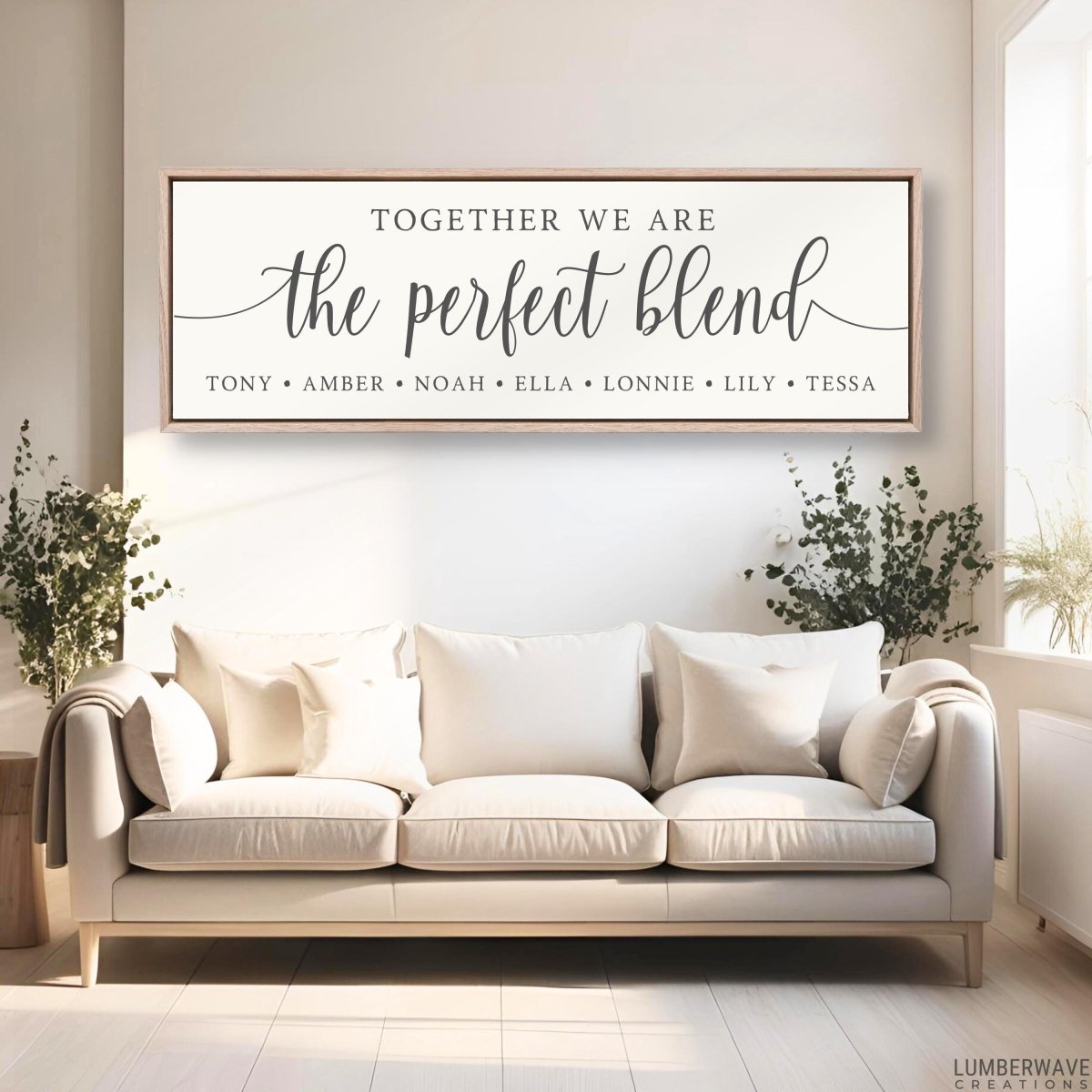 Blended Family Sign - Personalized Adoption Signs & Step Family Print Art - Lumberwave Creations