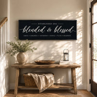 Blended Family Sign – Personalized Family Name Print | Living Room Wall Decor - Lumberwave Creations