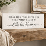 Bless This Food Sign – Family Blessing Print | Dining Room Wall Decor - Lumberwave Creations