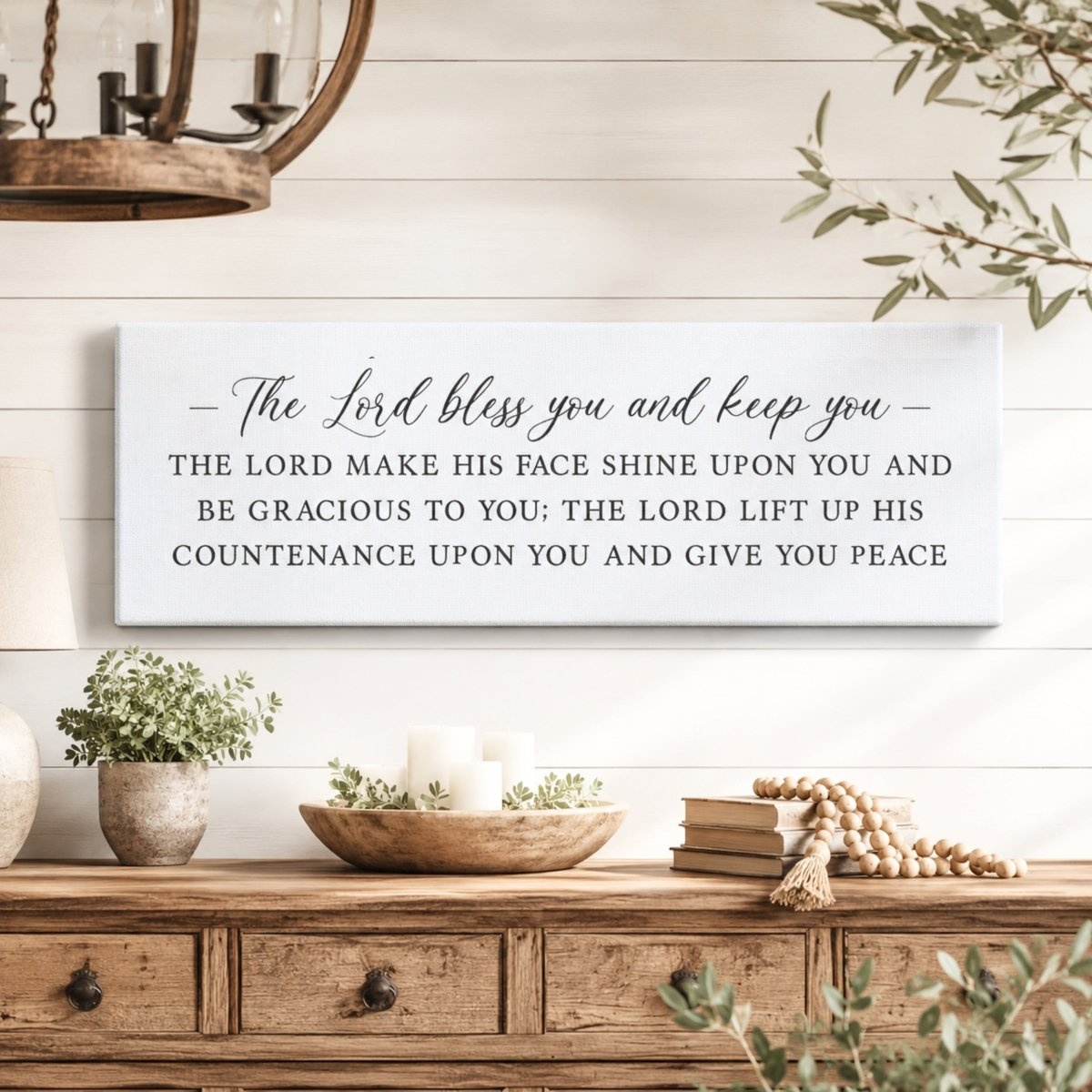 Blessing Wall Art – Scripture Wall Decor | Bible Verse Sign For Home - Lumberwave Creations
