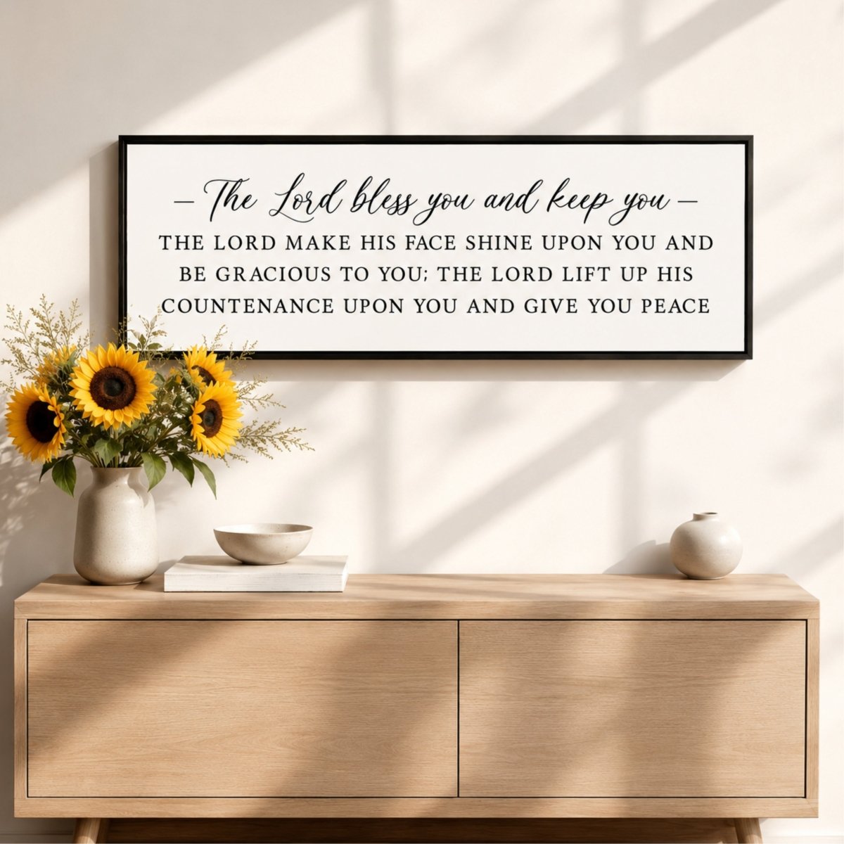 Blessing Wall Art – Scripture Wall Decor | Bible Verse Sign For Home - Lumberwave Creations