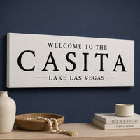 Casita Sign – Personalized Guest House Sign | Spanish Entryway Wall Decor | BNB Entryway Decor - Lumberwave Creations