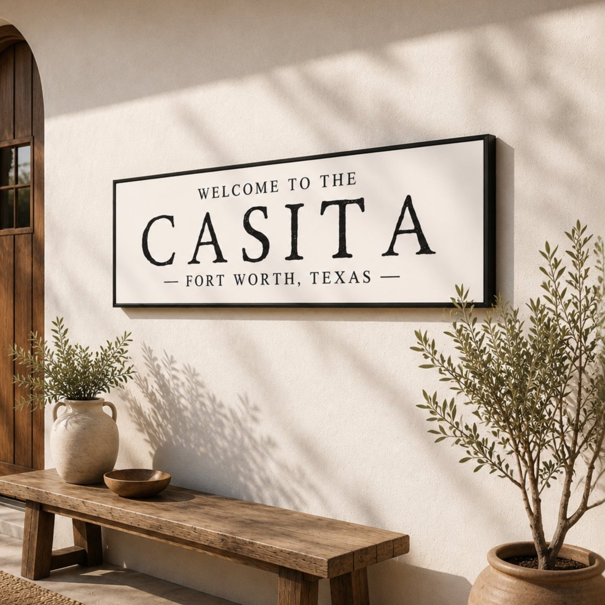 Casita Sign – Personalized Guest House Sign | Spanish Entryway Wall Decor | BNB Entryway Decor - Lumberwave Creations