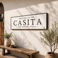 Casita Sign – Personalized Guest House Sign | Spanish Entryway Wall Decor | BNB Entryway Decor - Lumberwave Creations