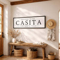 Casita Sign – Rustic Guest House Sign | Spanish Entryway Wall Decor | BNB Entryway Decor - Lumberwave Creations