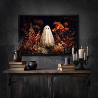 Halloween Wall Art – Retro Ghost Print | Spooky Prints & Fall Home Decor