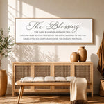 Christian Prayer Wall Art - The Blessing Bible Verse Print | Inspirational Scripture Decor - Lumberwave Creations
