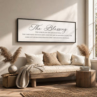 Christian Prayer Wall Art - The Blessing Bible Verse Print | Inspirational Scripture Decor - Lumberwave Creations
