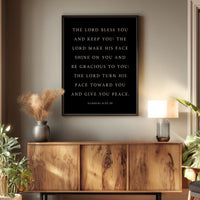 Christian Scripture Wall Art – Numbers 6:24 - 26 Blessing Quote Sign for Home Decor - Lumberwave Creations