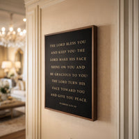 Christian Scripture Wall Art – Numbers 6:24 - 26 Blessing Quote Sign for Home Decor - Lumberwave Creations