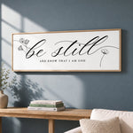 Christian Scripture Wall Decor – Be Still and Know Sign | Psalm 46 Bible Verse - Lumberwave Creations
