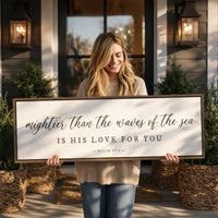 Christian Wall Art – Psalm 93 Print | Framed Scripture Art & Bible Verse Sign - Lumberwave Creations