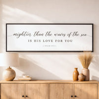 Christian Wall Art – Psalm 93 Print | Framed Scripture Art & Bible Verse Sign - Lumberwave Creations