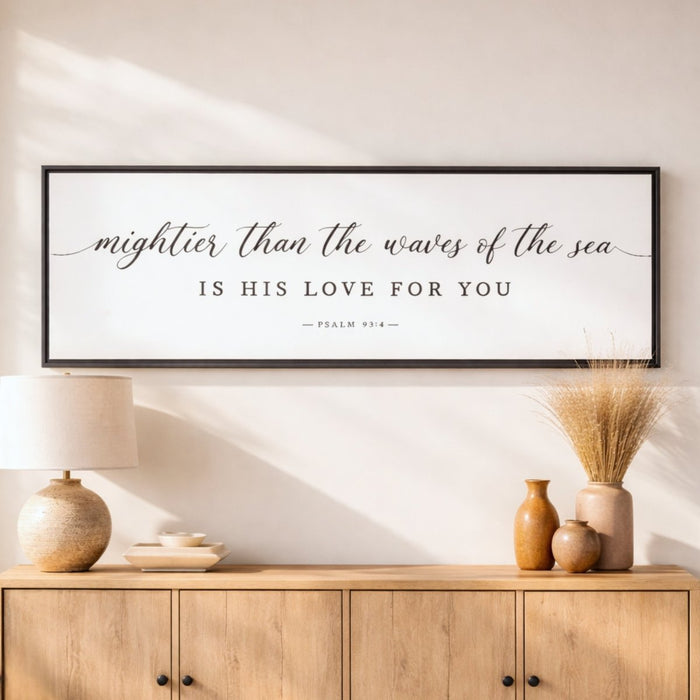 Christian Wall Art – Psalm 93 Print | Framed Scripture Art & Bible Verse Sign - Lumberwave Creations
