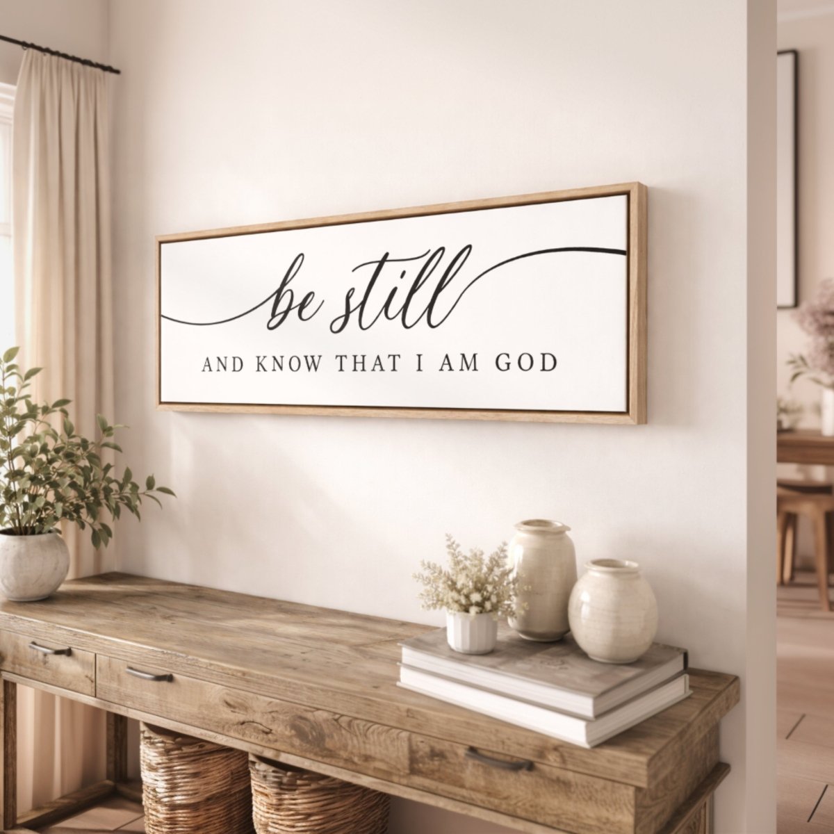 Christian Wall Decor – Be Still And Know Print | Inspirational Scripture Art Sign - Lumberwave Creations