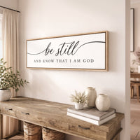 Christian Wall Decor – Be Still And Know Print | Inspirational Scripture Art Sign - Lumberwave Creations
