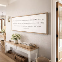 Christian Wall Decor – Wooden Scripture Sign | Numbers 6 24 26 Art Blessing - Lumberwave Creations
