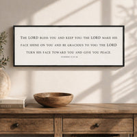 Christian Wall Decor – Wooden Scripture Sign | Numbers 6 24 26 Art Blessing - Lumberwave Creations