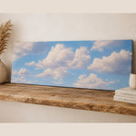 Cloud Wall Art – Blue Sky Painting | Modern Cloud Print, Neutral Color Decor - Lumberwave Creations