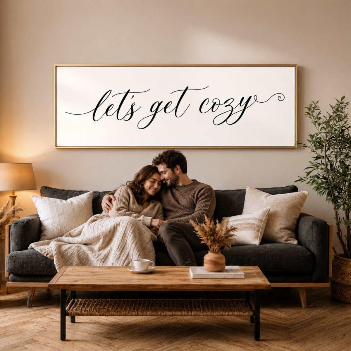 Cozy Home Wall Decor - Rustic Bedroom Wall Signs | Modern Farmhouse Art - Lumberwave Creations