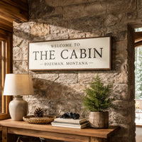Custom Cabin Sign - Personalized Entryway Wall Art | Rustic Lake House Decor - Lumberwave Creations